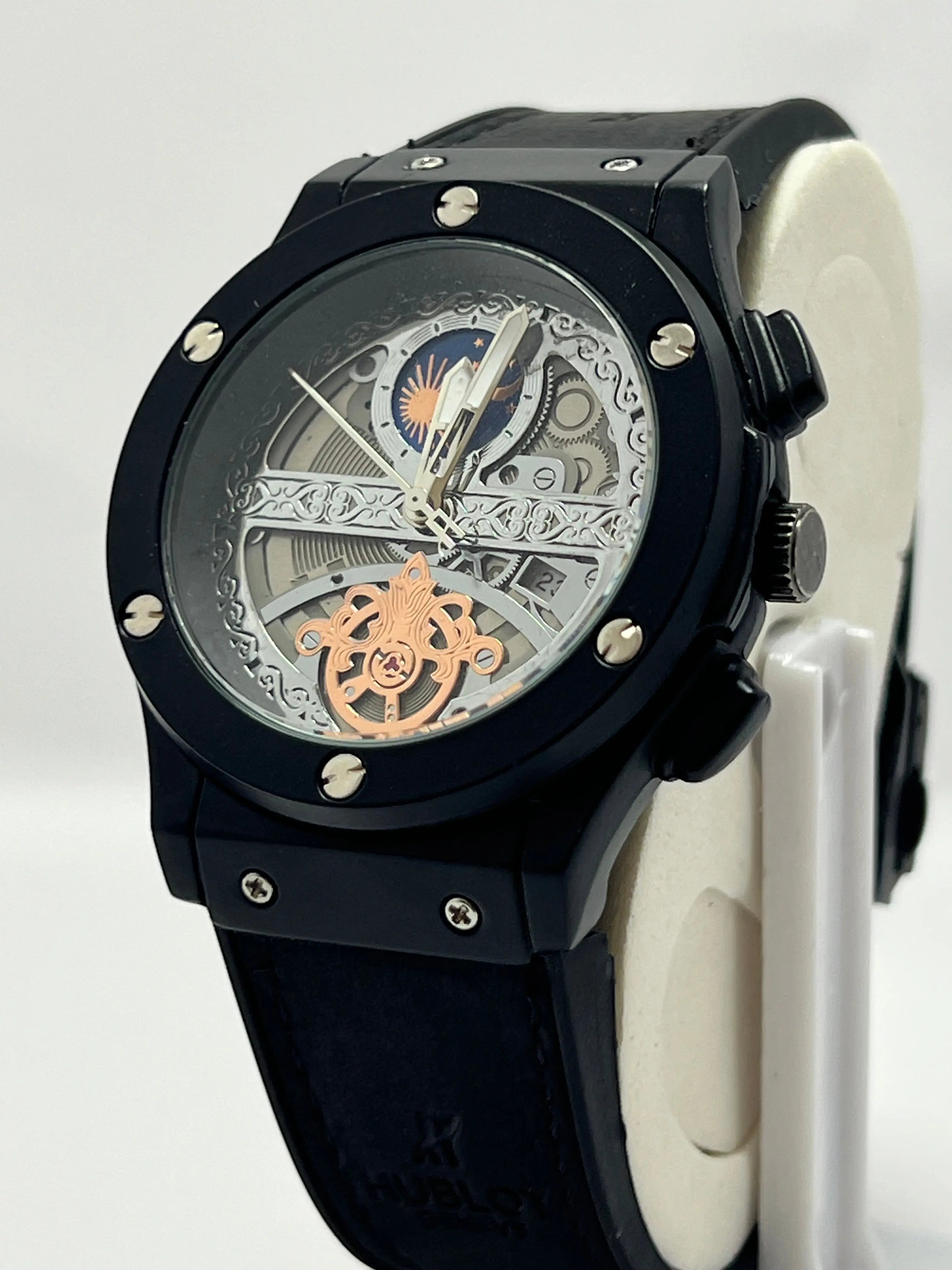 Hublot-Inspired Men's Luxury Watch Collection | Skeleton, Chronograph & All-Black Quartz Kstylez