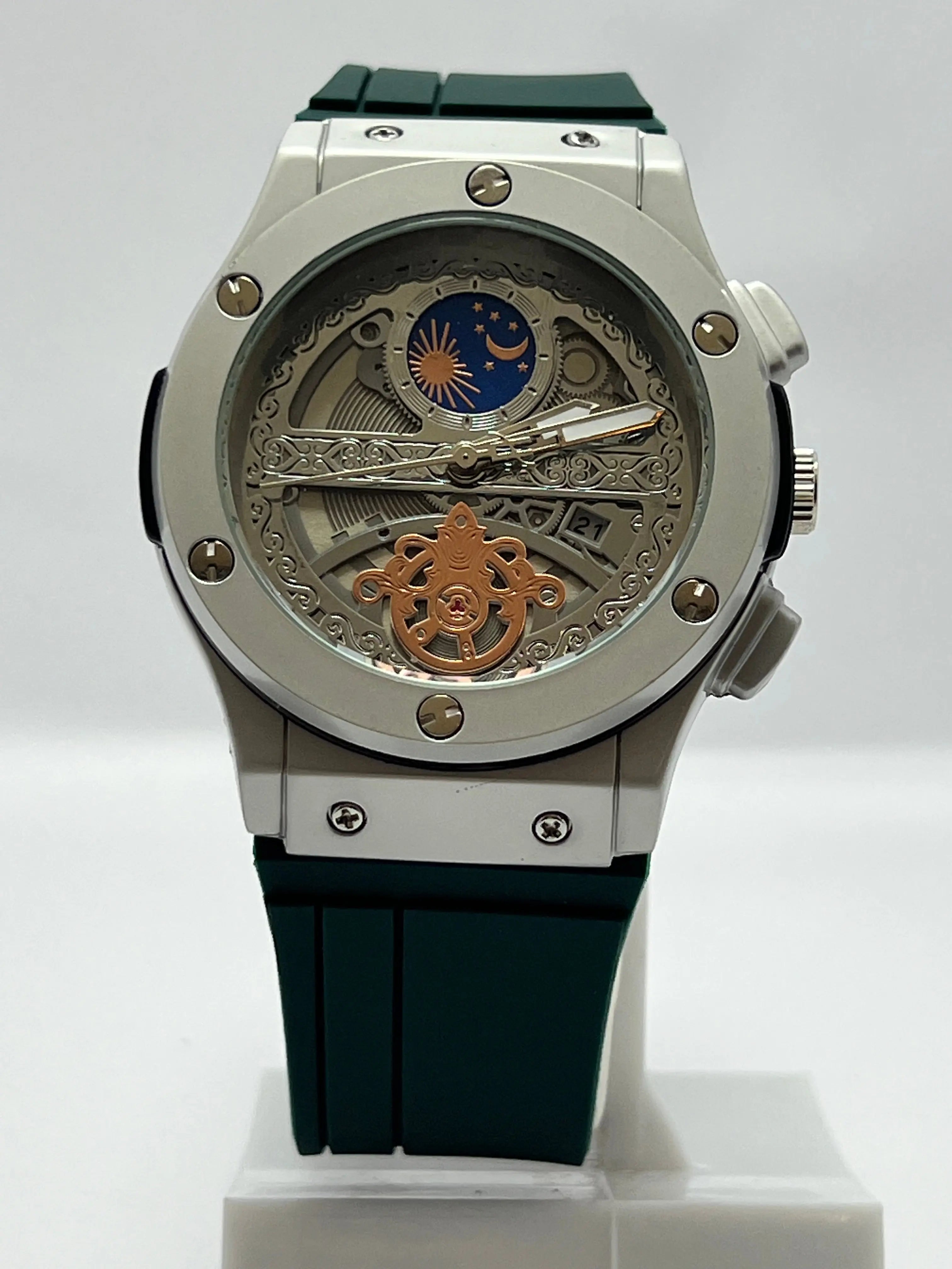 Hublot-Inspired Men's Luxury Watch Collection | Skeleton, Chronograph & All-Black Quartz Kstylez