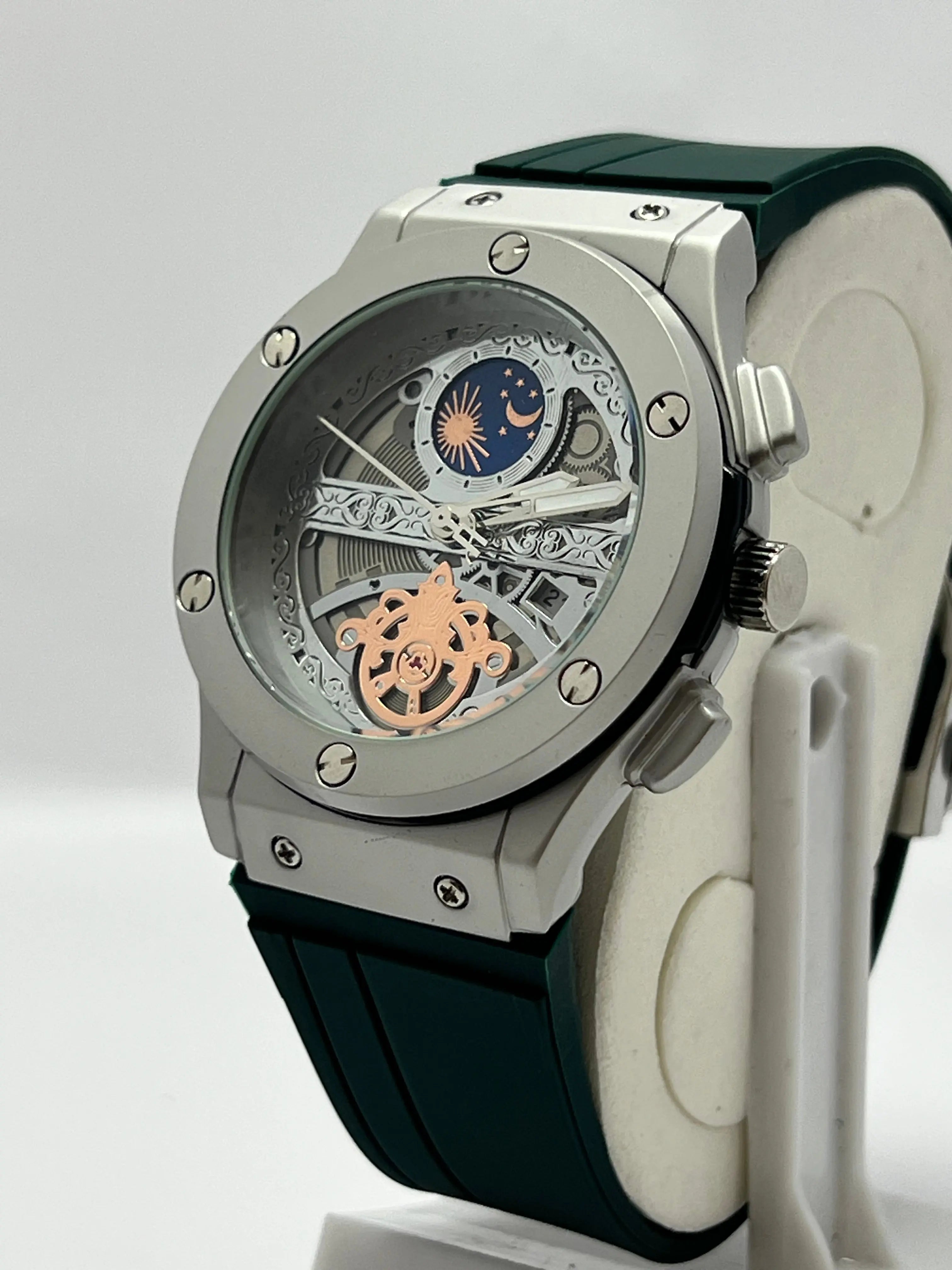 Hublot-Inspired Men's Luxury Watch Collection | Skeleton, Chronograph & All-Black Quartz Kstylez